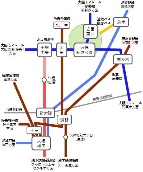 万博公園 エキスポシティ アクセス情報 スイタウェブ