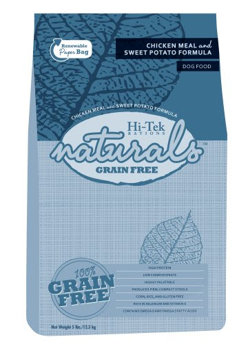 Hi-Tek Naturals Grain Free Chicken Meal and Sweet Potato Formula Dry Dog Food, 5 Pounds 