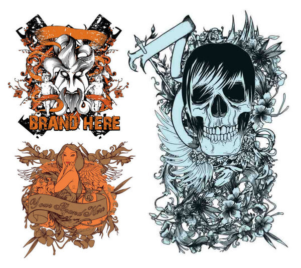 Download 3 Vector T-shirt designs Download Free Vector,PSD,FLASH,JPG--www.fordesigner.com