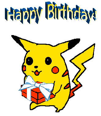 Pikachu Wishing Happy Birthday Clip Art Library