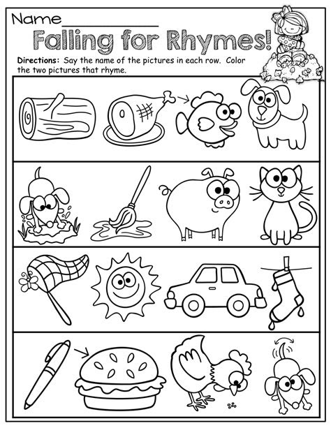  free printable rhyming worksheets for kindergarten printable templates
