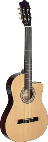 Stagg C546TCE-N Electro-Acoustic Classical Guitar with Cutaway and 4-Band EQ On Sale