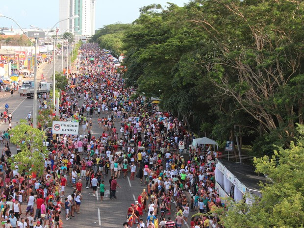 Corso de Teresina reúne mais de 50 mil pessoas na Avenida Raul Lopes (Foto: Ellyo Teixeira/G1)