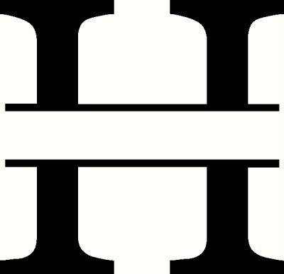 Download Monogram H wall sticker, vinyl decal | The Wall Works