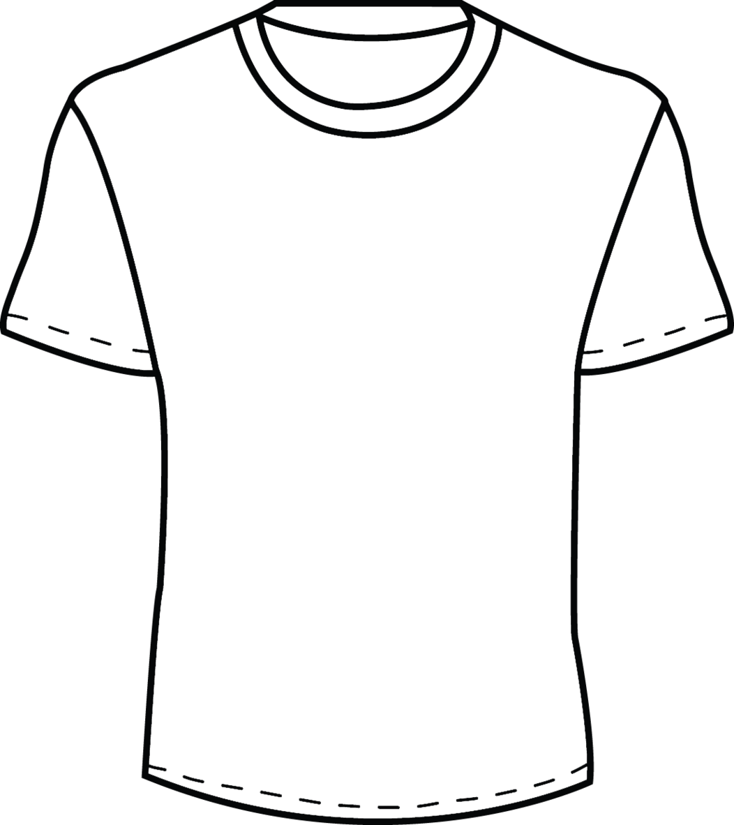 Download Blank T Shirt Template For Colouring - ClipArt Best