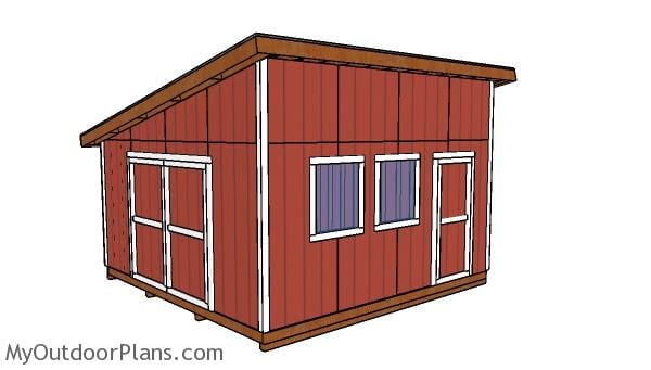 16x16 Lean To Shed Roof Plans | MyOutdoorPlans | Free 