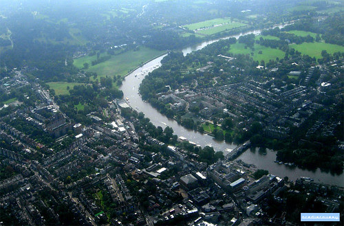 Meandering River Thames, aerial photograph