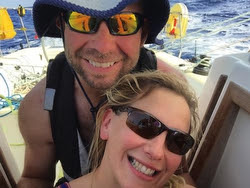 Chris Frost and Elin Haf Davies- sailing J/120 Nunatak in RORC Transatlantic race