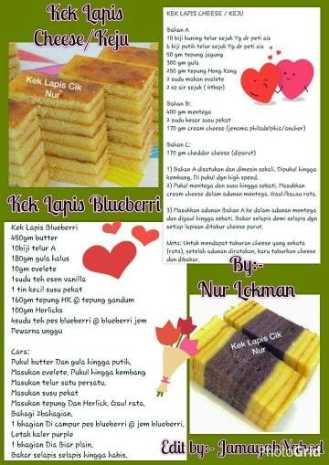 resepi kek lapis cheese