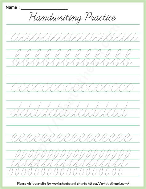  cursive handwriting practice worksheet alphabets a z your home teacher