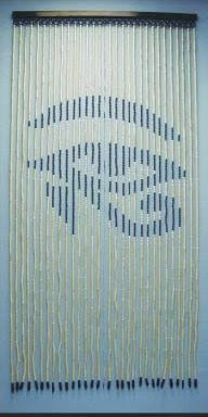 Buy Wooden Beaded Door Curtain ~ Eye Of Ra ~ Hand Painted ~ Fits Standard Door Way ~ Approx 31 Strands