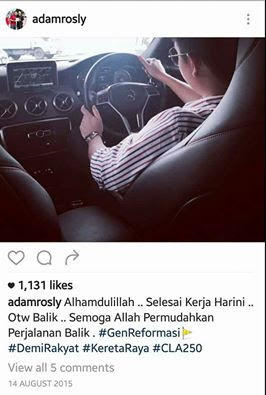 Adam Kunci Akaun Instagram Selepas Netizens Screenshot Kemewahan2 Yang Adam Paparkan.