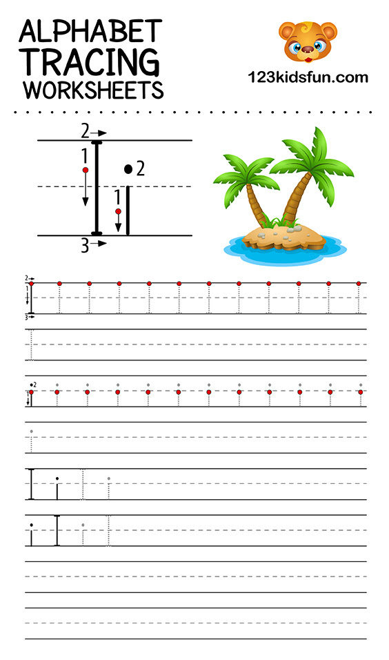 alphabet tracing worksheets a z free printable for kids