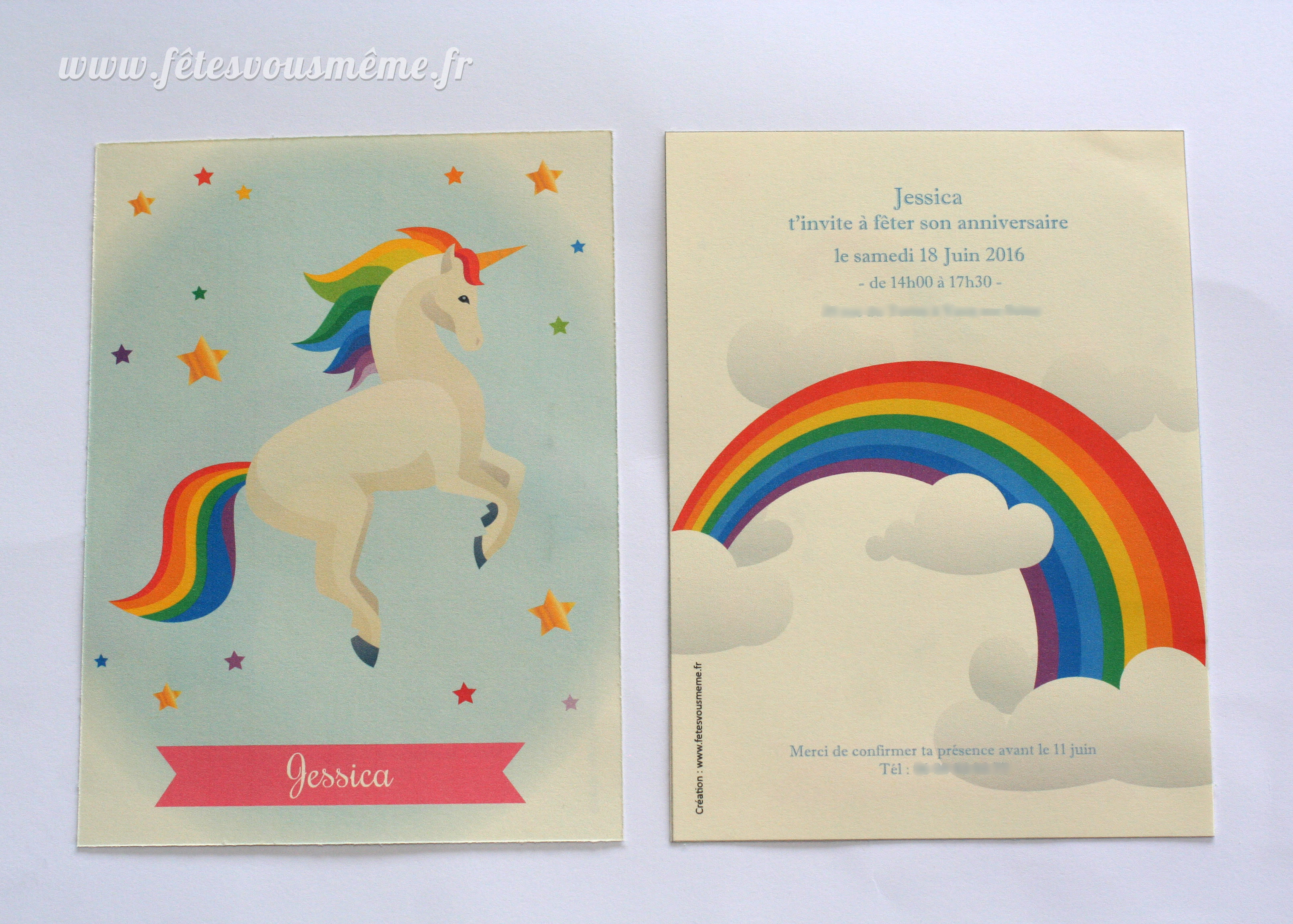 Invitation Anniversaire Licorne Diy Donnette