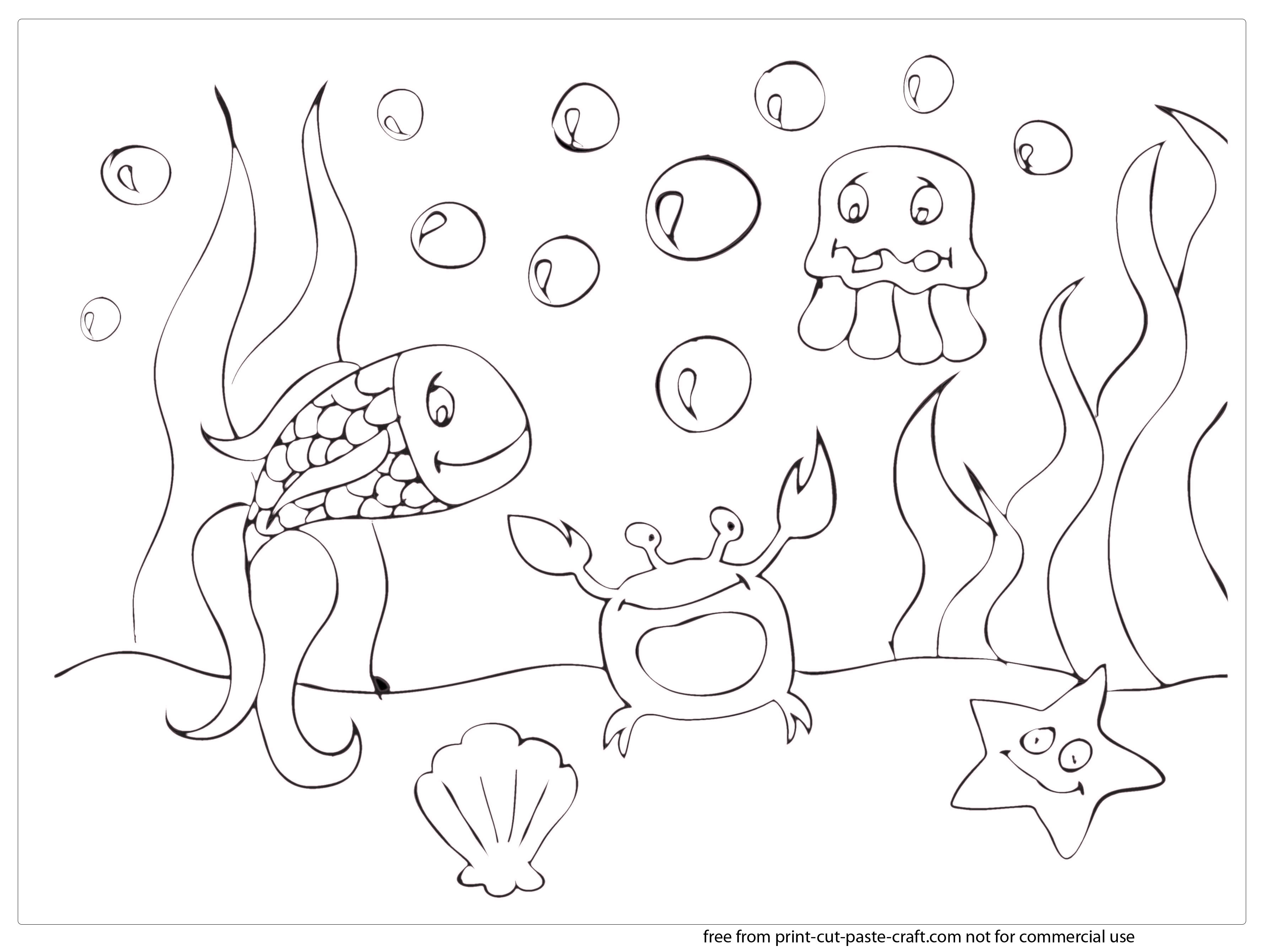 Under the sea coloring pages