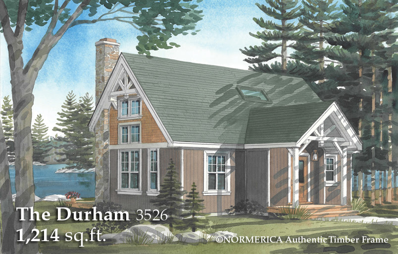  with+Porch The Durham - A Small Timber Frame Saltbox - Timber Frame HQ