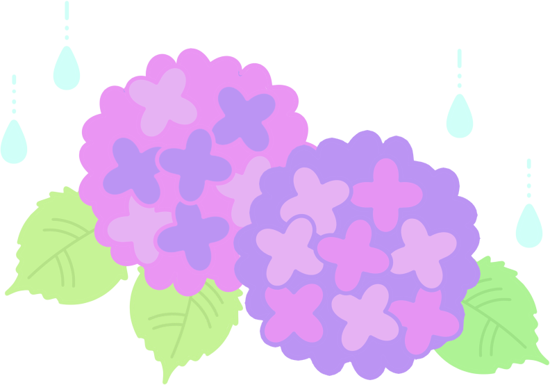 最も人気のある あじさい イラスト