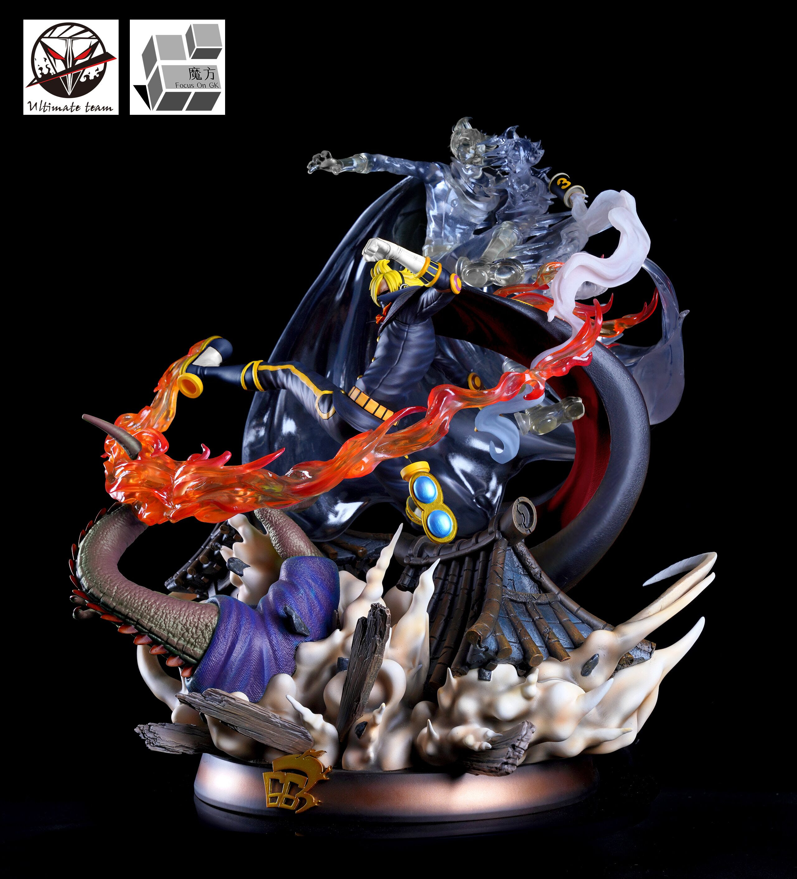 Jz Studio Magic Cube Studio Onepiece Sanji Black Germa Raid Suit Resin Statue