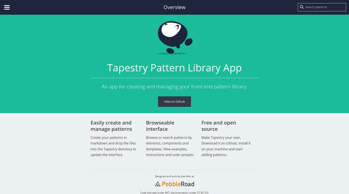 Tapestry Pattern Library App