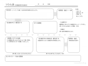 認知再構成法のやり方と例 カウンセラーweb 心理学 カウンセリングの基礎知識