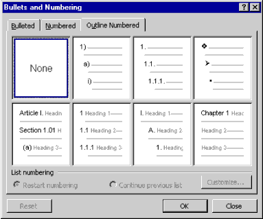 Numbering in Microsoft Word - Interemediate Users Guide to Word