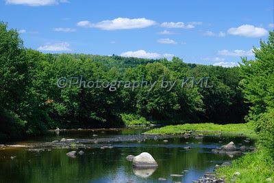 the river with low water during the summer