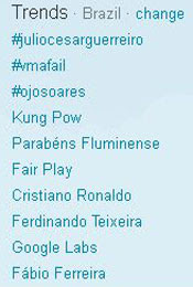 Trending Topics no Brasil às (Foto: Reprodução)