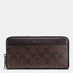 ACCORDION WALLET IN SIGNATURE - COACH f75000 - MAHOGANY/BROWN