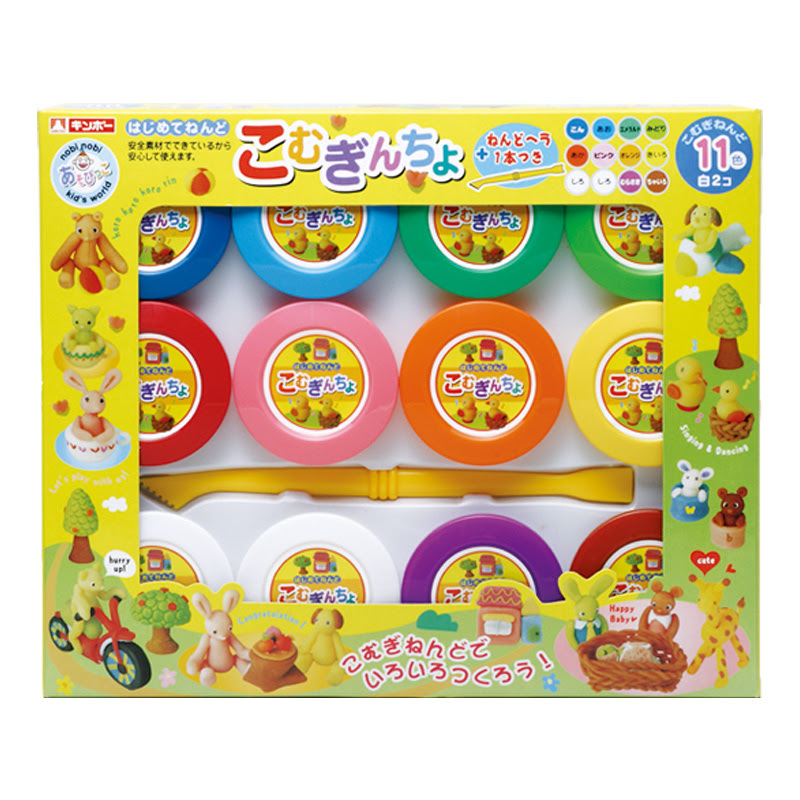 知育玩具 あそびっこ こむぎんちょ 11色セット こむぎねんど 教育 粘土 こむぎ ねんど カラフル ままごと 知育 工作 小麦粘土 ままごと 幼児 子供 3歳 4歳 5歳 6歳 ルーペスタジオ