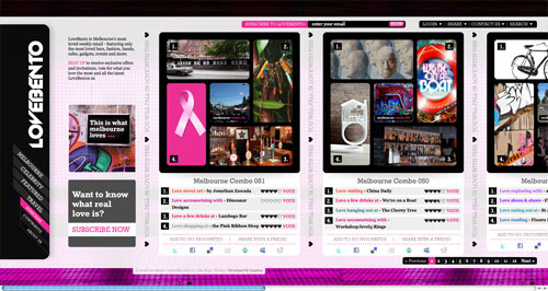 See the horizontally scrolling website