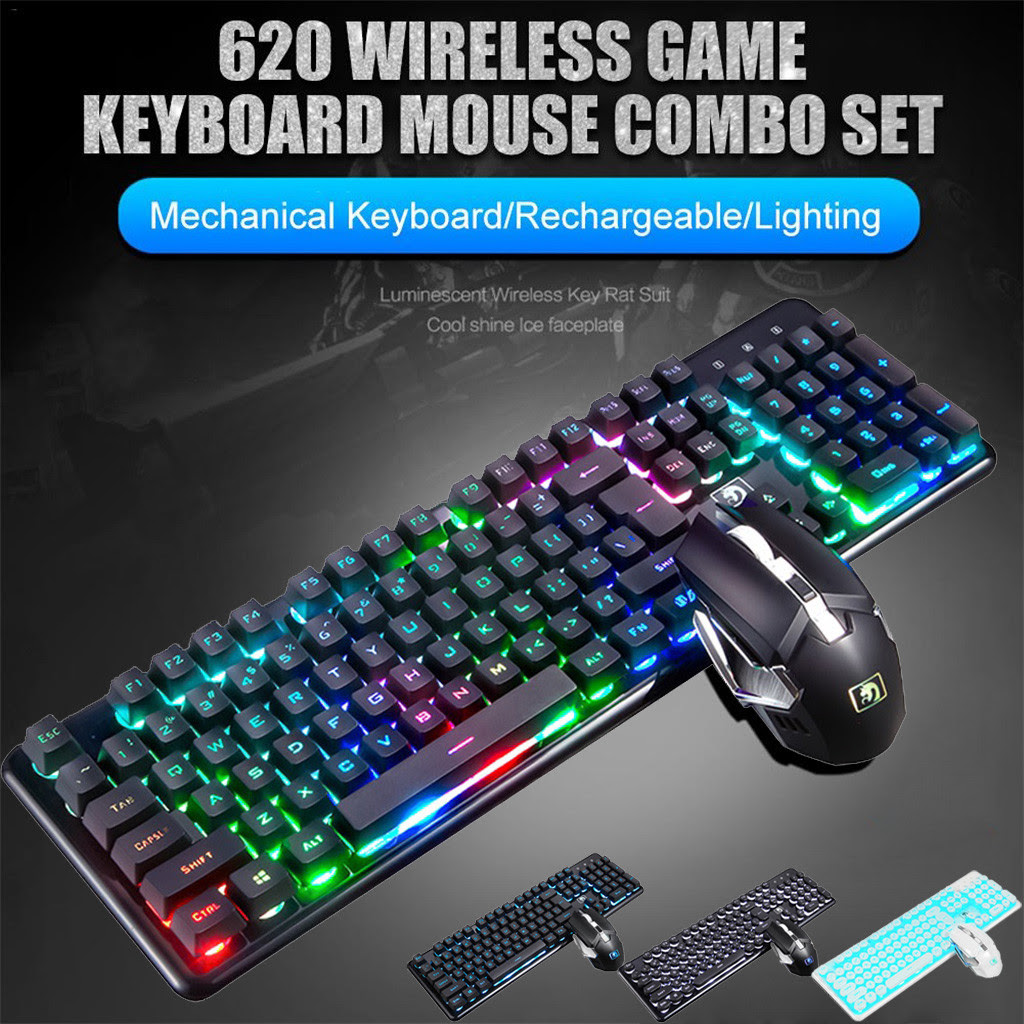 Gaming Keyboard and Mouse Set T5 Rainbow Backlight Usb for PC Laptop Gamer Games Mouses and Keyboards Kit Mouse Set #T9