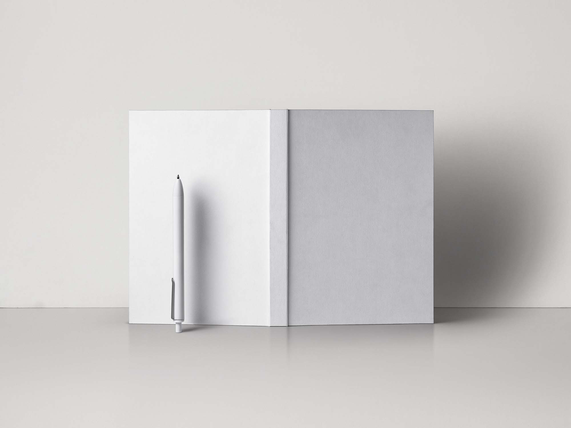Download Free Open Hardcover Book Mockup (PSD)