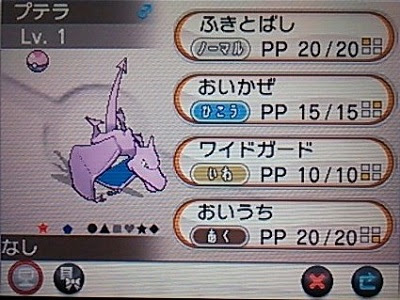 Y色違いプテラ お馬さんの足音