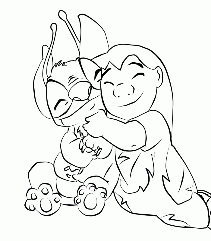wallpapers Stitch And Angel Drawing Outline clipart library