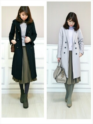 プリーツスカートと相性のいいロングコート 大人のcoordinate Diary