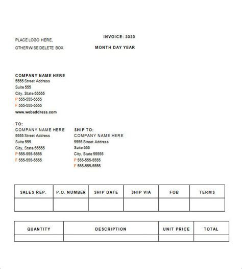  16 medical invoice templates doc pdf