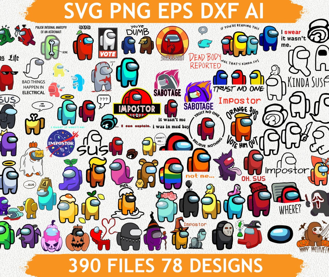Download Among US Bundle svg, Among US SVG, Among Us Png, Svg, Eps ...