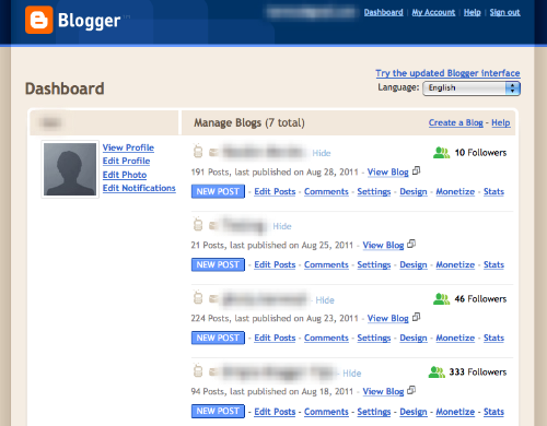 blogger old layout