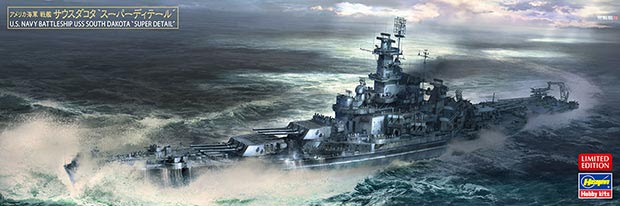 Hasegawa 1/700 U.S. NAVY BATTLESHIP USS SOUTH DAKOTA 'SUPER DETAIL' (30048) English Color Guide & Paint Conversion Chart