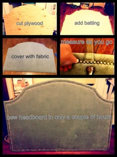 DYI headboard. I bought a curtain from west elm to cover a queen size 