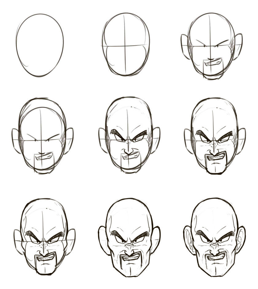 ナッパと学ぶ中年男性顔の描き方 ドラゴンボール モンスターイラストの描き方ブログ
