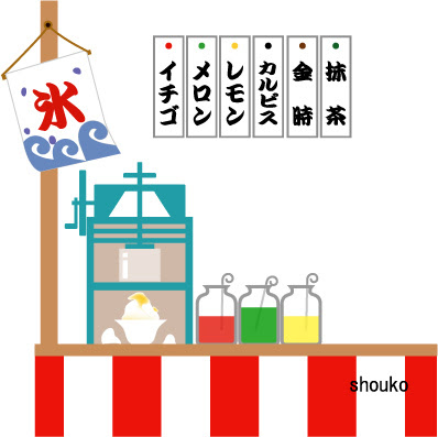 かき氷 縁日イラスト まつりイラスト 無料素材 Shoukoyamada イラストブログ