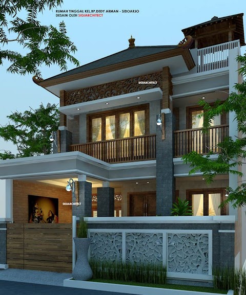 gambar rumah tingkat kayu modern