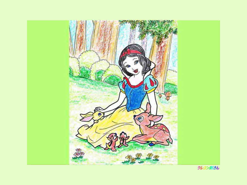 白雪姫のイラスト 下絵