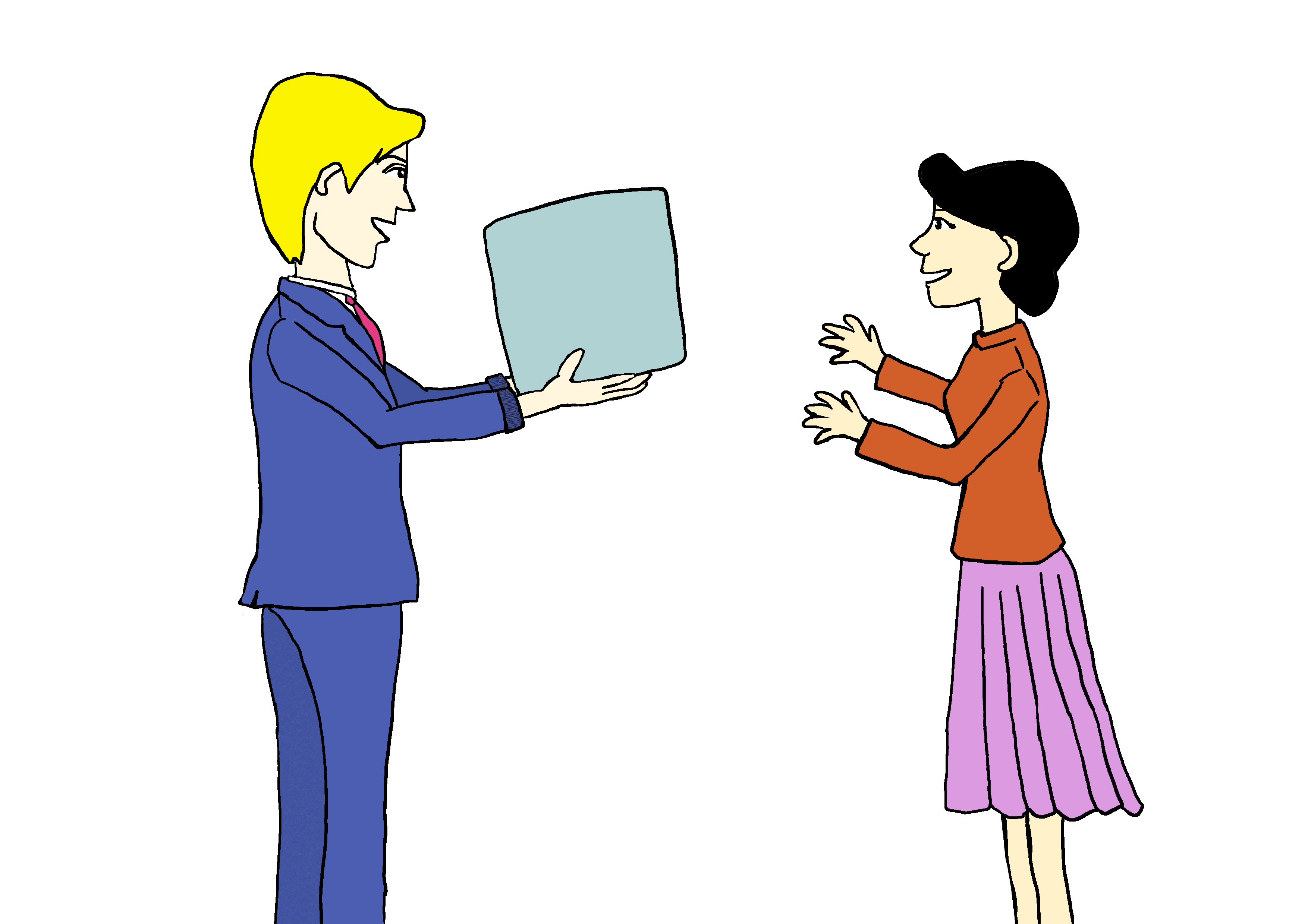 イラスト みんなの日本語24課 くれます にほんご教師ピック