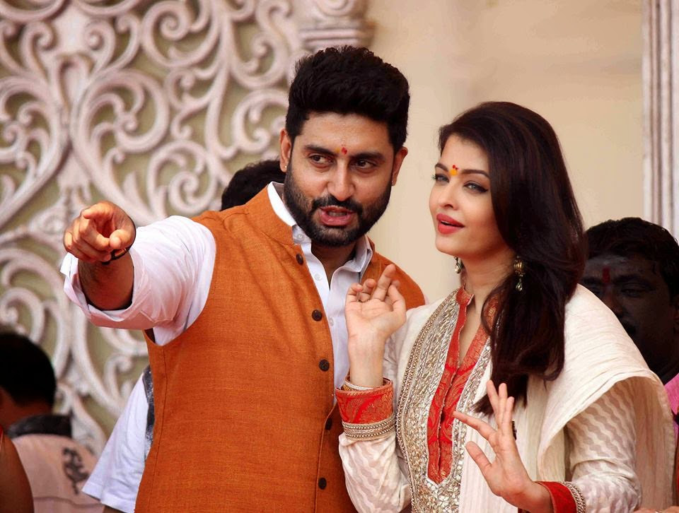 Abhishek and Aishwarya Rai during a Gudi Padwa celebrations photos
