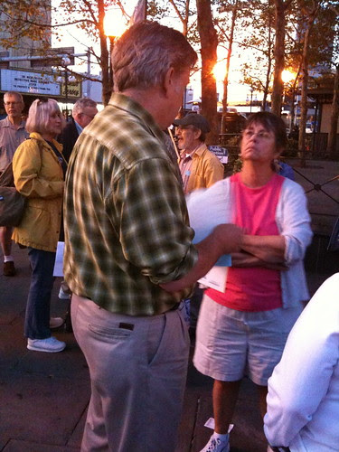 Participants in health care reform rally