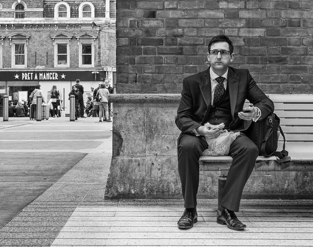 Lonely Businessmans Lunch