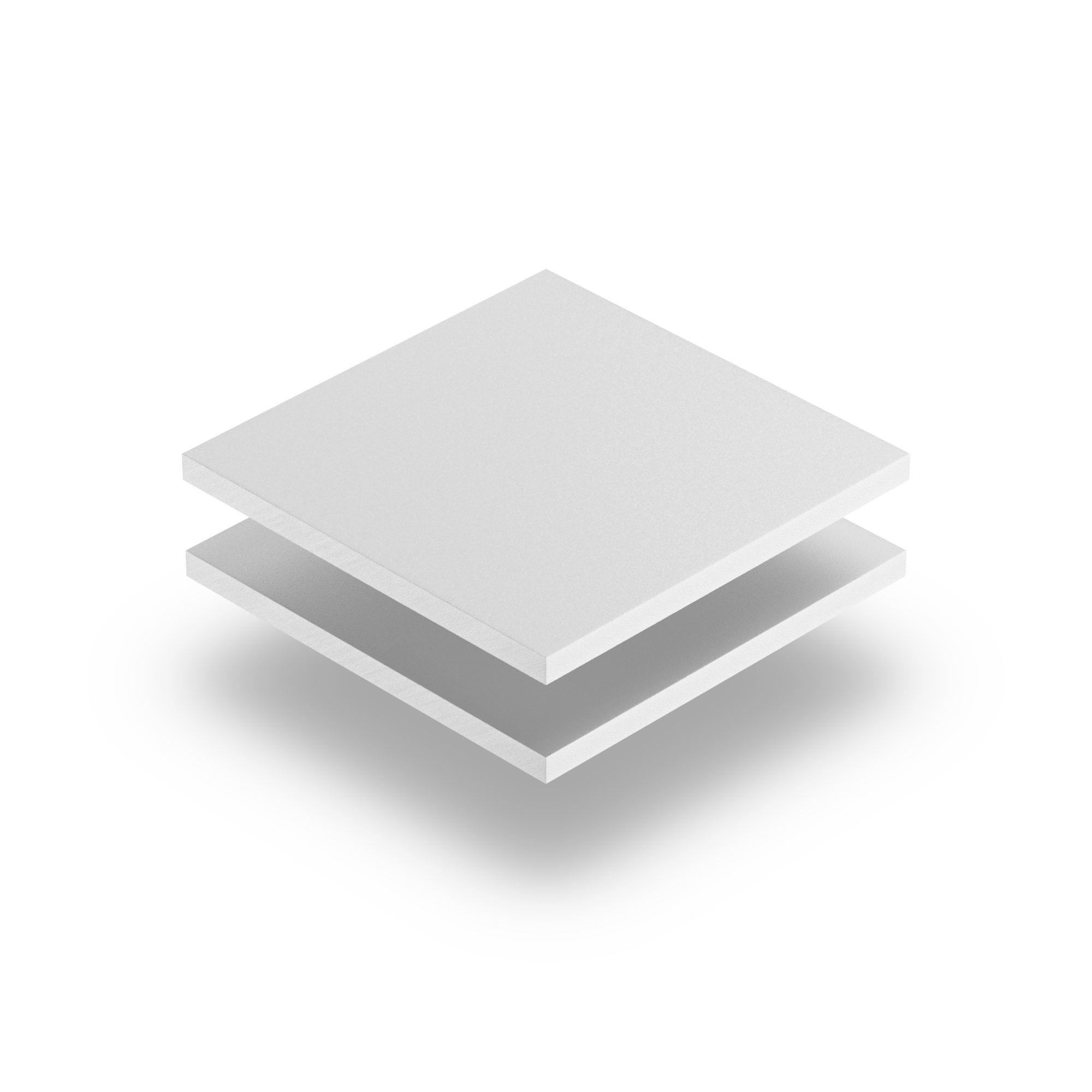 Kunststof plaat wit 2mm