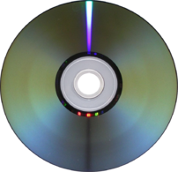Underside of a DVD-R disc, modified to have tr...